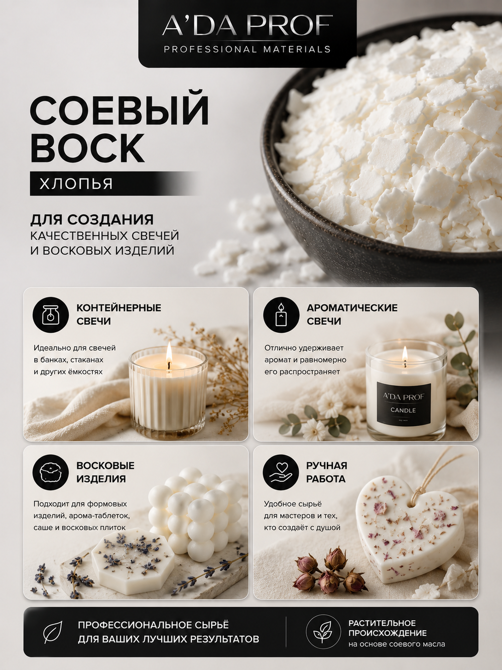 Соевый воск для свечей