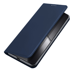 Чехол книжка из PU кожи синего цвета от Dux Ducis для смартфона Xiaomi 14T Pro, серия Skin Pro Series Case