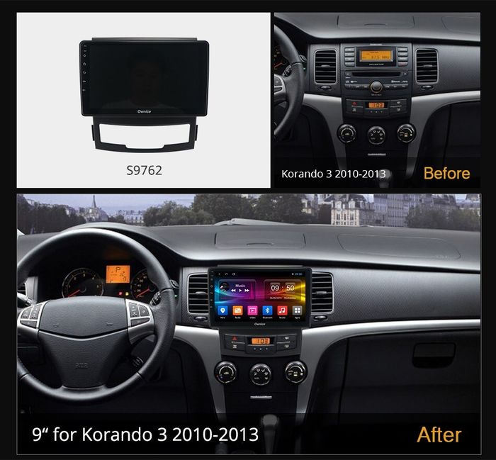 Магнитола для SsangYong Actyon II 2011-2013 - Kuberg OL-9762 IPS, Android 10, 4G SIM-слот