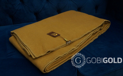 Одеяло тканое из 100% верблюжьей шерсти 180х200 см. (GOBI SUN) - камел (утяжеленное)