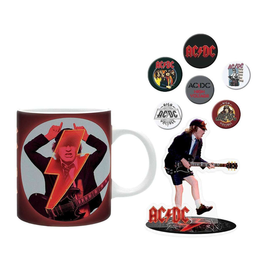 Набор подарочный Ac/Dc Кружка 320мл+Акриловая фигурка+Значки GBYPCK003