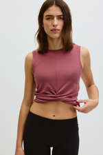 Спортивный топ без рукавов Slim Fit с витой деталью - H&M