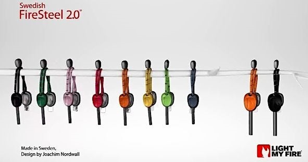 Огниво FireSteel 2.0+Cтружка Набор Combo. Ресурс 3000 ударов, Желтая 50593210