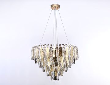 Подвесная люстра с хрусталем 11*Е27 TR5258/11 SGD/CL золото/прозрачный Traditional Ambrella