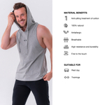 Майка Fitness Tank top with a hoodie 323 Красная