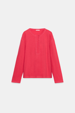 ФУТБОЛКА ИЗ ЛЬНА С ВОРОТНИКОМ НА ПУГОВИЦАХ — ZARA