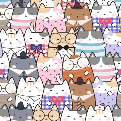 Кавайи милый котята, кошки и коты