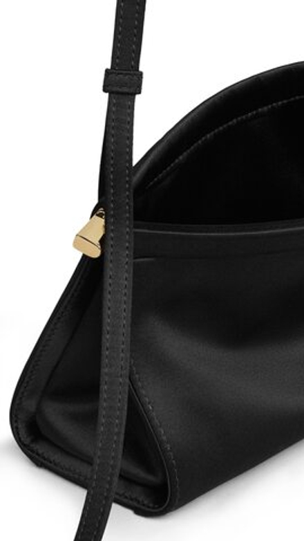 ALAÏA МАЛЕНЬКАЯ АТЛАСНАЯ СУМКА LE CLICK EAST WEST, ЧЕРНЫЙ