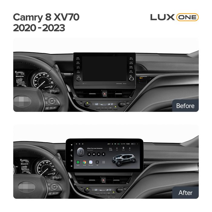 Магнитола для Toyota Camry 70/75 2021-2023 (РФ, Евро, Китай) - Teyes LUX ONE 360 монитор 12.3", Android 10, Быстрая, CarPlay, 4G SIM-слот, 4 камеры в комплекте