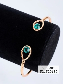 Серьги-капли Белла с зелеными кристаллами Swarovski