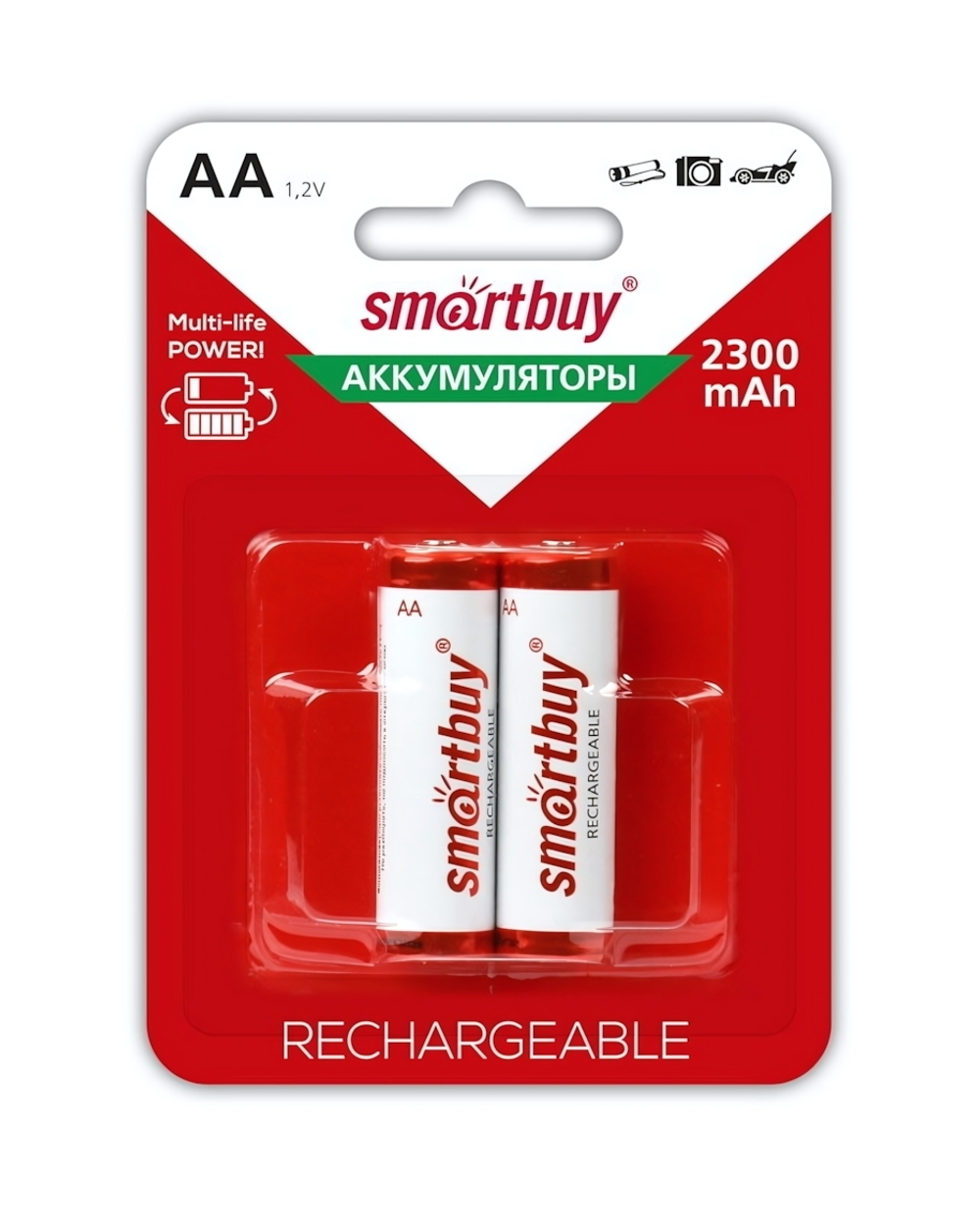 Аккумулятор Smartbuy R06 2300 mAh BL/2 (комплект 2 шт)