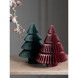 Декор новогодний Honeycomb tree бордового цвета из коллекции New Year Essential, 18 см