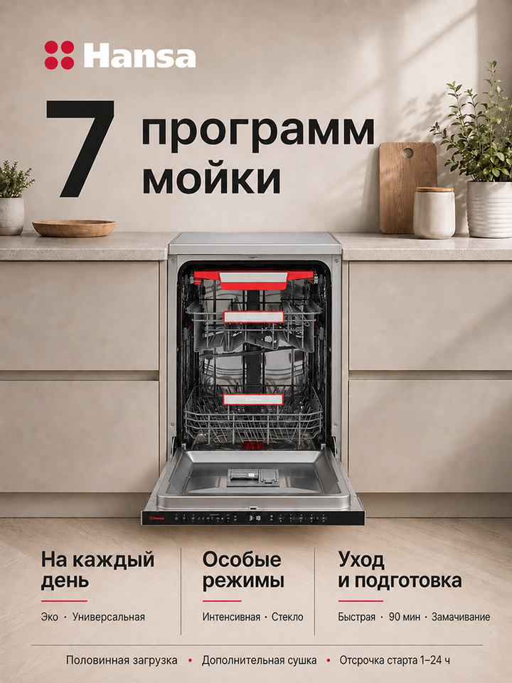 Посудомоечная машина Hansa ZWM4537SH