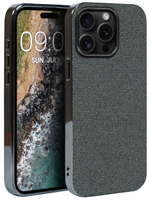 Дизайнерский чехол для IPHONE 15 PRO MAX с мягкой тканевой поверхностью