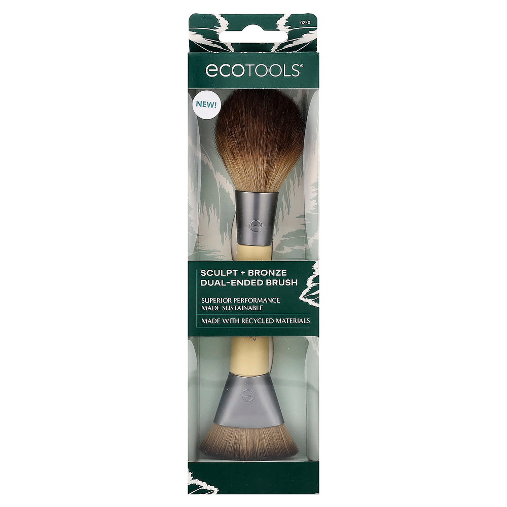 EcoTools, двусторонняя кисть для Sculpt и бронзер, 1 шт.
