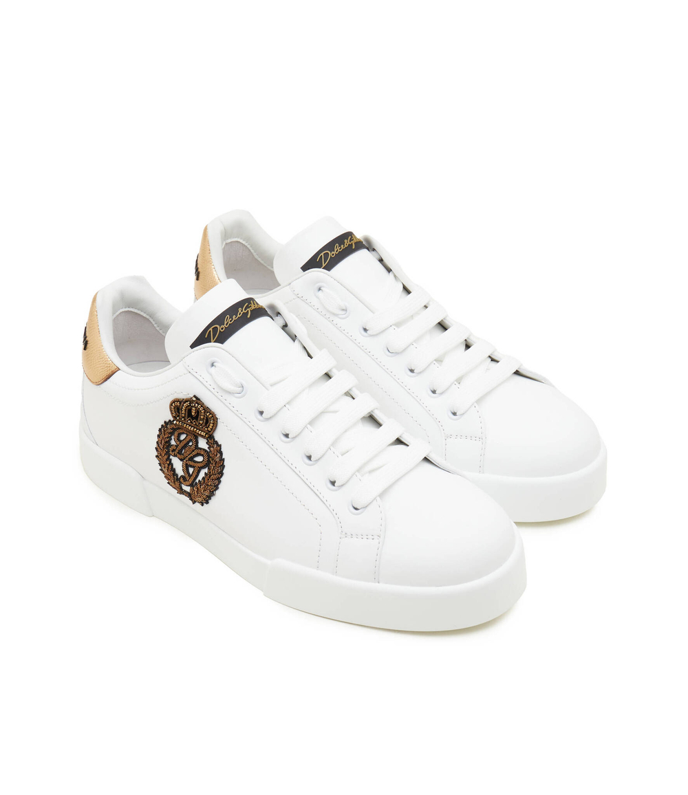 Кожаные кроссовки Dolce & Gabbana - белый(CS1761 AH136)