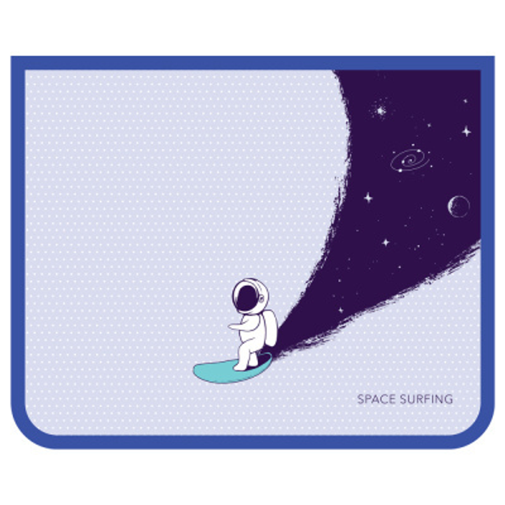 Папка для тетрадей 1 отделение, А5, ArtSpace "Space Surfing", 240*190*40мм, пластик, на молнии
