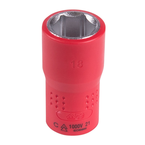 KING TONY (4335VE18M) Головка торцевая диэлектрическая шестигранная 1/2", 18 мм