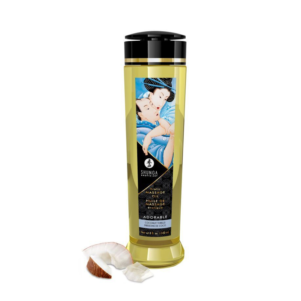 Shunga Erotic Massage Oil - Масло массажное, Кокос, 240 мл