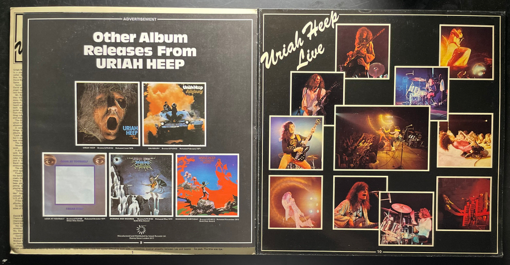 Uriah Heep - Uriah Heep Live 2LP (Англия 1973г.)