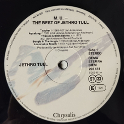 Винтажная виниловая пластинка LP The Best Of Jethro Tull (Germany 1987) Aqualung