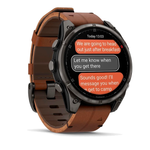 Умные часы Garmin Fenix 8 Pro, 47mm, Amoled Sapphire Titanium Carbon Grey Chestnut Leather (010-03198-40)