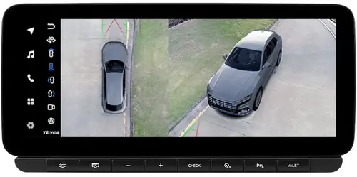 Магнитола для Audi A6 C6 2008-2011 3G - Teyes LUX ONE 360 монитор 12.3" 2K QLED на Android 10, Быстрая, CarPlay, 4G SIM-слот, 4 камеры в комплекте