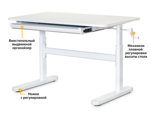 Растущая парта Ergokids Boston TH-210 Lite W (1000×600 мм)