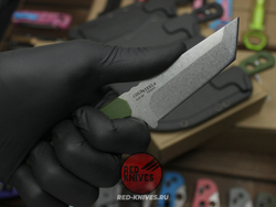 Нож Cold Steel Mini-TAC Tanto Green - зеленая рукоять, ножны, цепочка