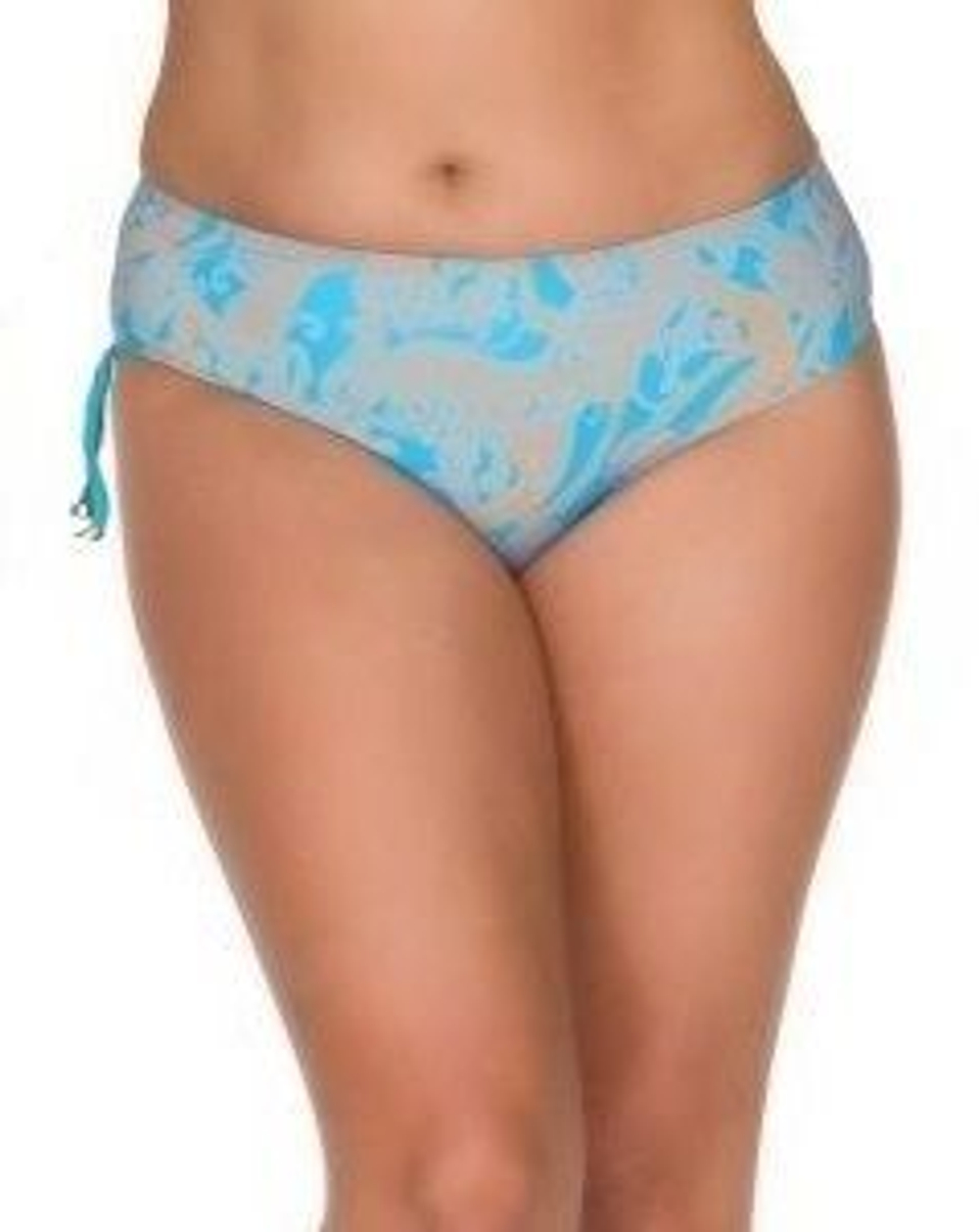 Плавки с регуляцией высоты и узором пейсли (Размер: XXL) (Цвет: голубой)