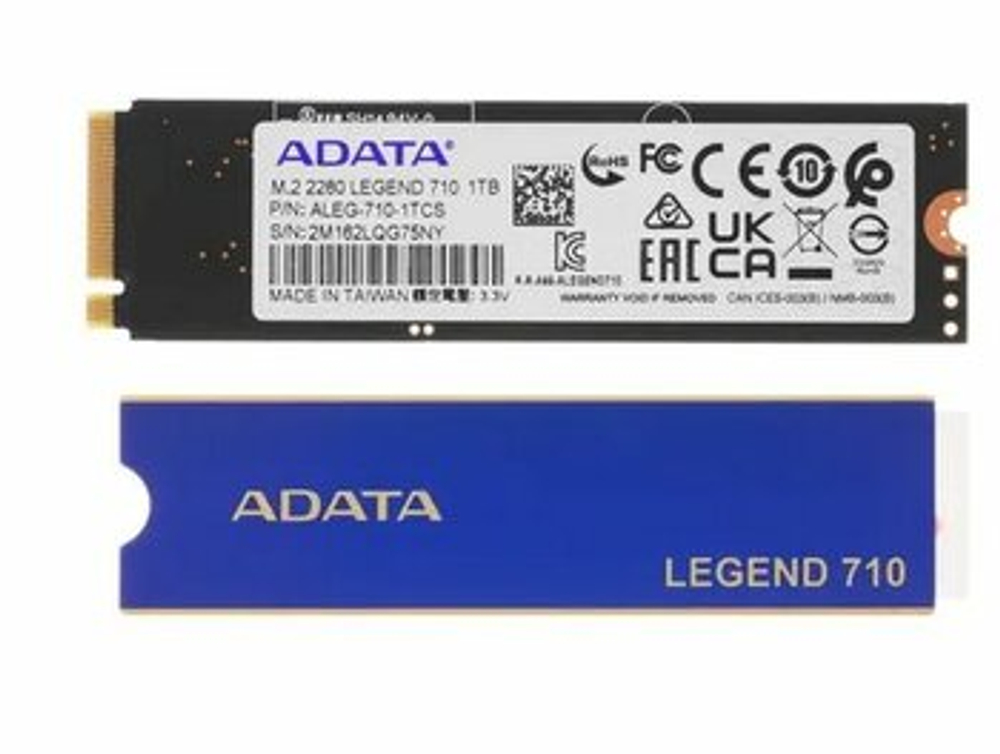 SSD ADATA LEGEND 710, 1 ТБ, M.2, PCIe, NVMe, ALEG-710-1TCS