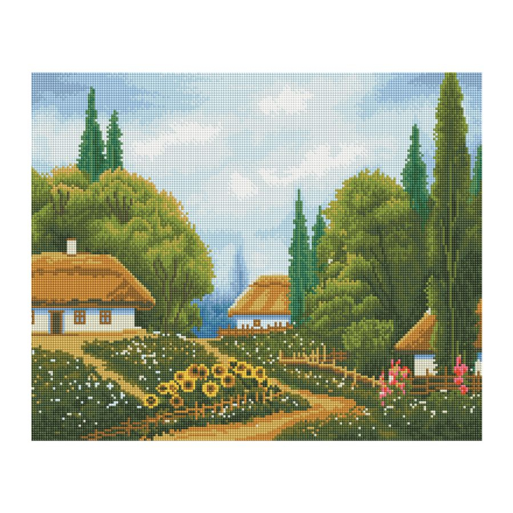 ТРИ СОВЫ Алмазная мозаика ТРИ СОВЫ "Лето", 40*50см, холст, картонная коробка с пластиковой ручкой