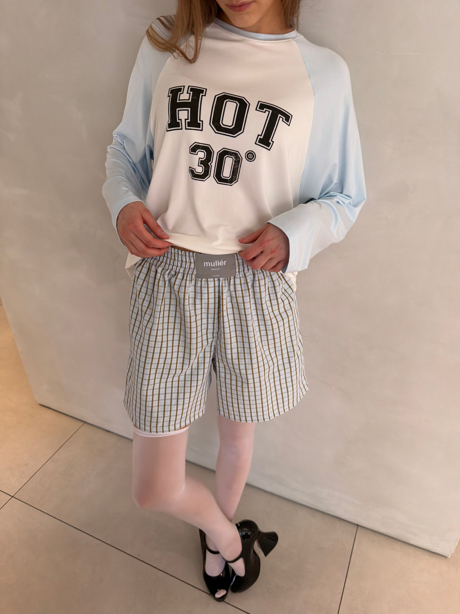 Лонгслив с контрастными рукавами "Hot"