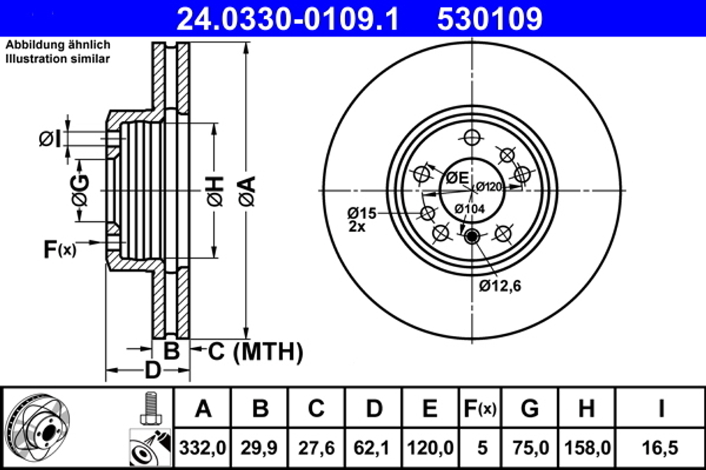 ATE - 24033001091-ATE - Brake Disc