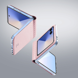 Чехол розового цвета из искусственной кожи от Dux Ducis для Samsung Galaxy Flip 7, серия Bril Series Case