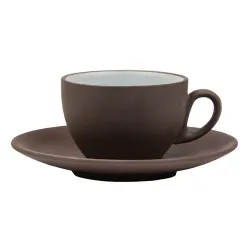 Чайная пара 200 мл d 9 см h6 см White Matt New Brown Taiga P.L. Proff Cuisine [6]