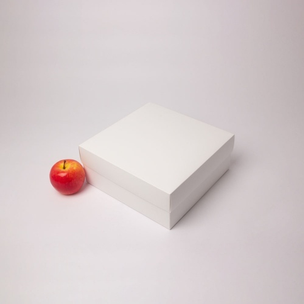 Коробка крышка-дно 25x10x25, белый, картон