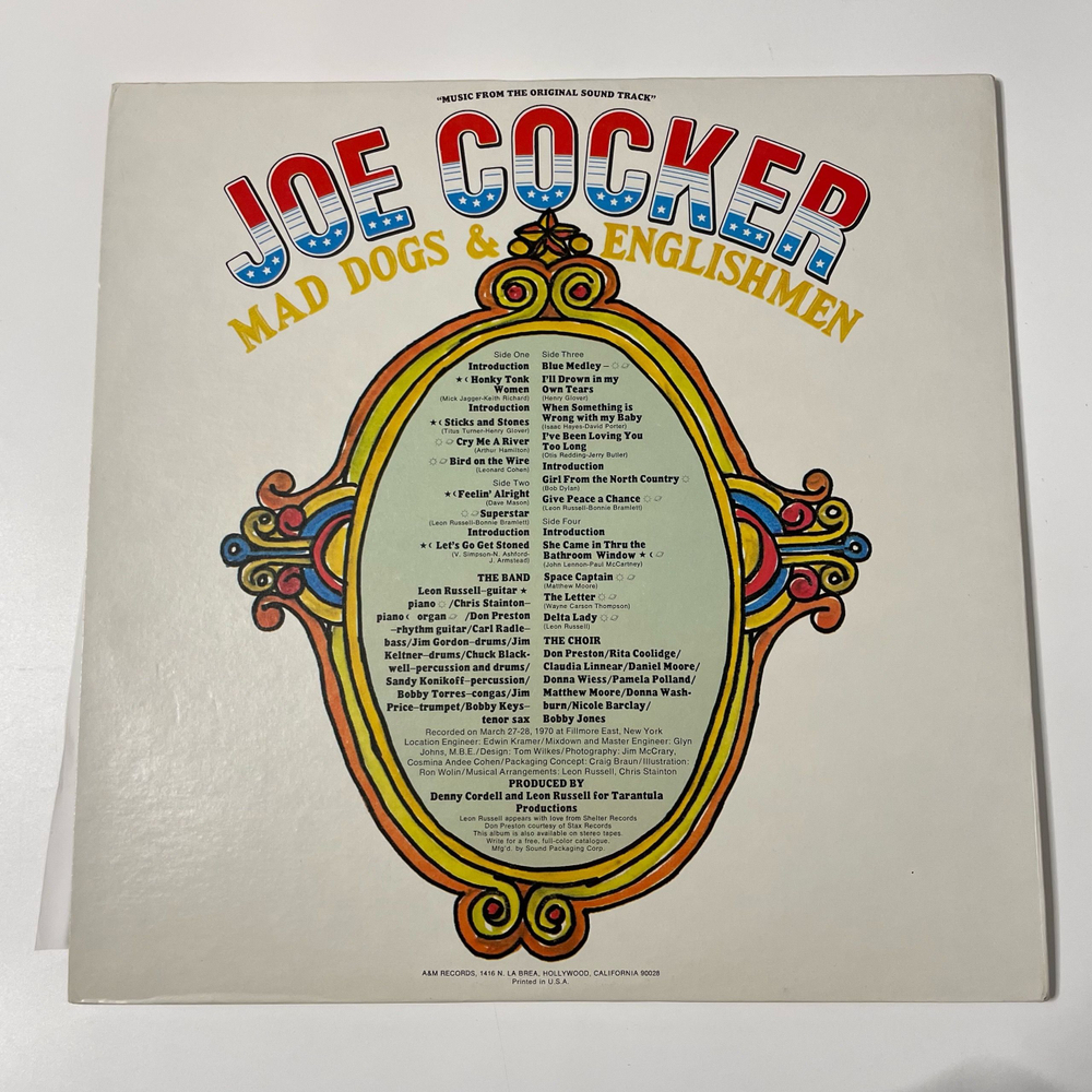 Винтажная виниловая пластинка 2LP Joe Cocker Mad Dogs Englishmen (США 1976)