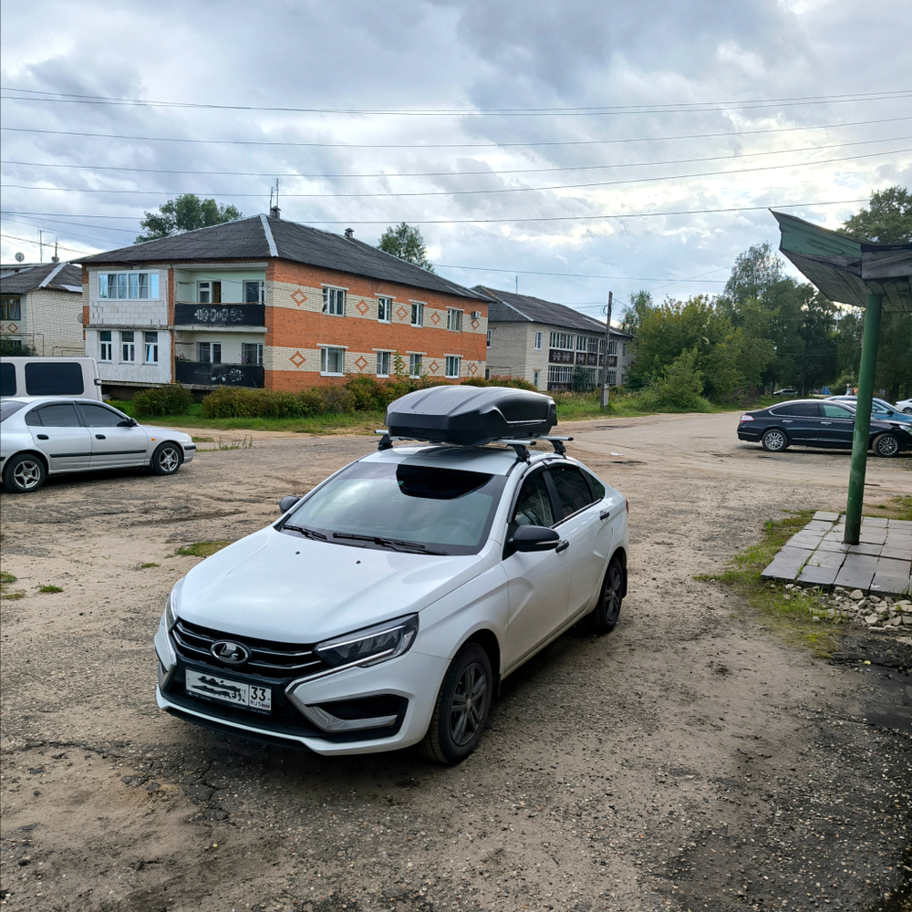 Автобокс Way-box Cobra 480 на крышу Lada Vesta седан