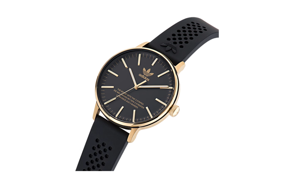 Adidas Originals Wrist Watch Quartz Movement Silicone Strap 38mm Black Dial Unisex