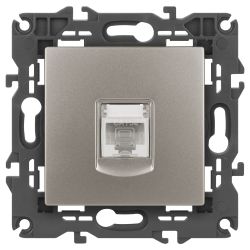 Розетка ЭРА Elegance 14-3107-16 RJ45, титан | Эра Elegance