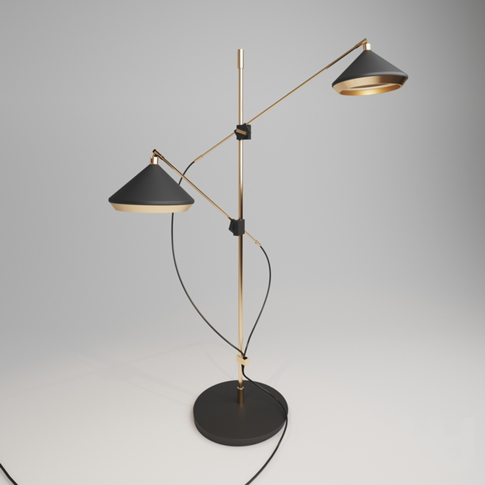 торшер  Bert Frank Shear Black  & Brass