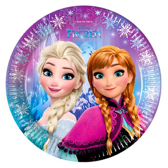Тарелки бумажные ламинированные Frozen Северное сияние 23см 8шт