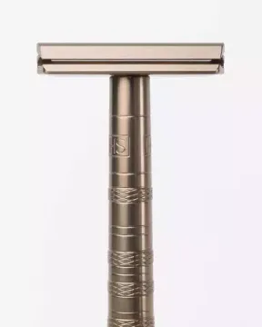 Т-образная бритва (станок) Henson Shaving AL13 v2.0, коричневая, Medium