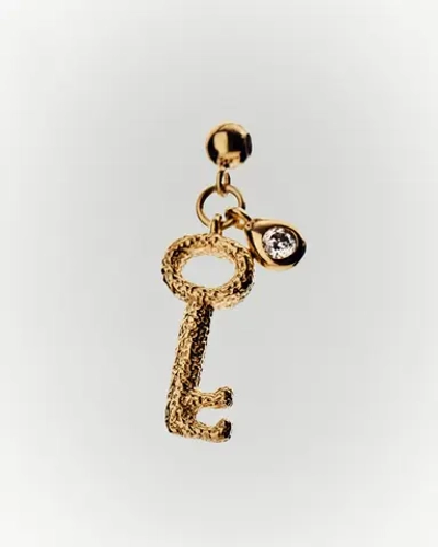 Подвеска-шарм Key серебро 925 пробы покрытое золотом