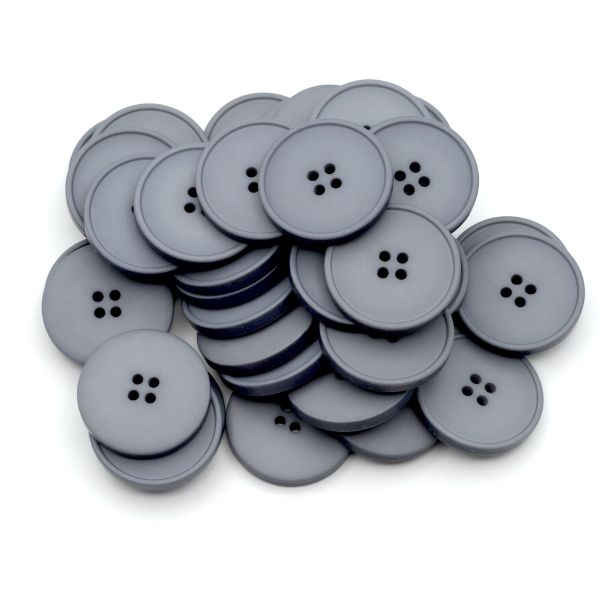 Пуговицы 4 прокола 40L=25 мм, (Gray1 (серый1)), 36 шт