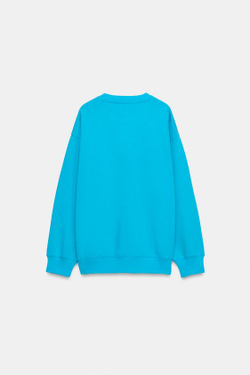 ZARA БАЗОВАЯ ТОЛСТОВКА С ДЛИННЫМИ РУКАВАМИ, БИРЮЗОВЫЙ