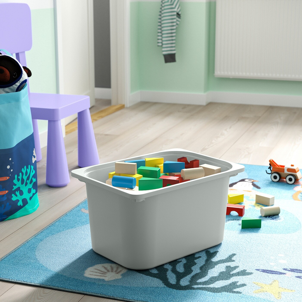 IKEA TROFAST (ИКЕА ТРОФАСТ) — Контейнер, серый, 42x30x23 см, фото 2