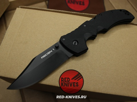 Нож Cold Steel Recon 1 Clip G10 (V2024) - черная рук., черный клинок RK/Н82