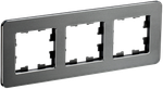 BRITE Рамка 3-местная РУ-3-1-Бр металл титан RE IEK